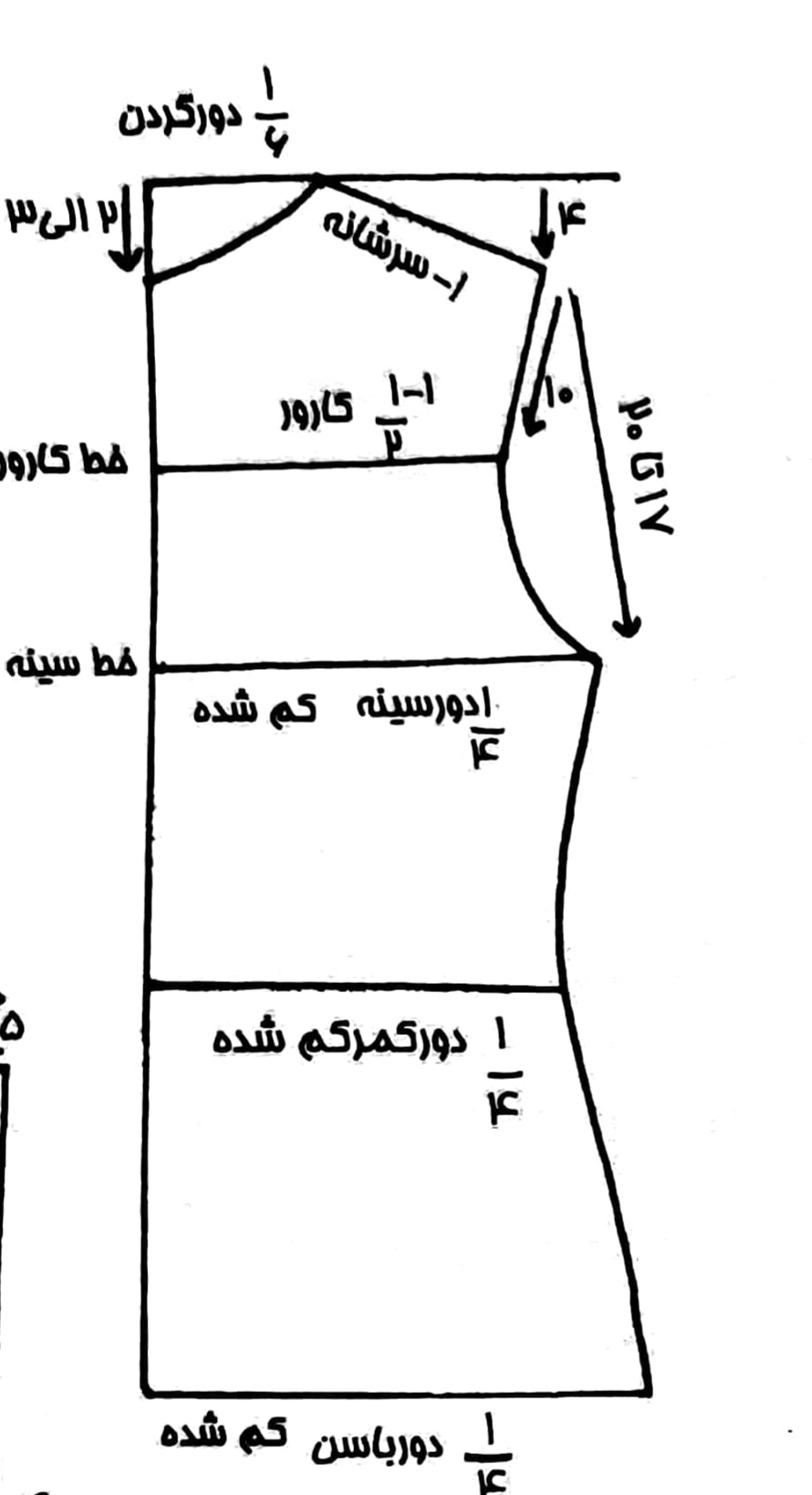 الگو کشی قسمت پشت _ هنردوز 